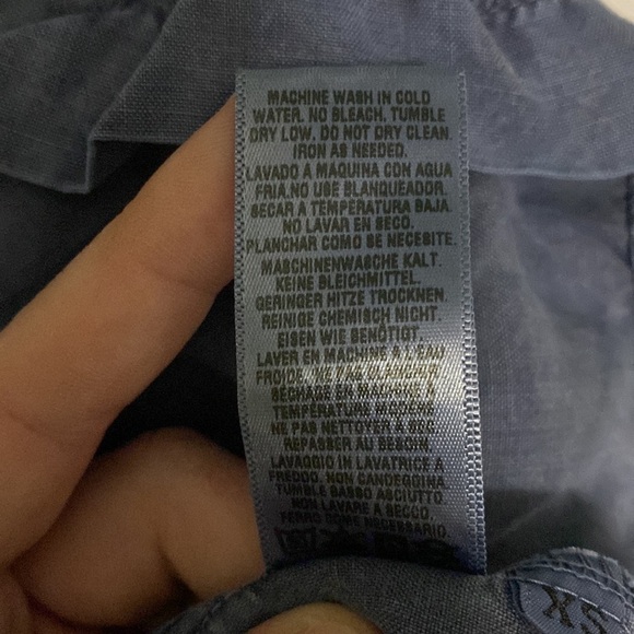 ❤️ XS ❤️ NWT Anthro Tank Top Chambray Tie Shoulder Adjustable Square Neck​ - Picture 6 of 6